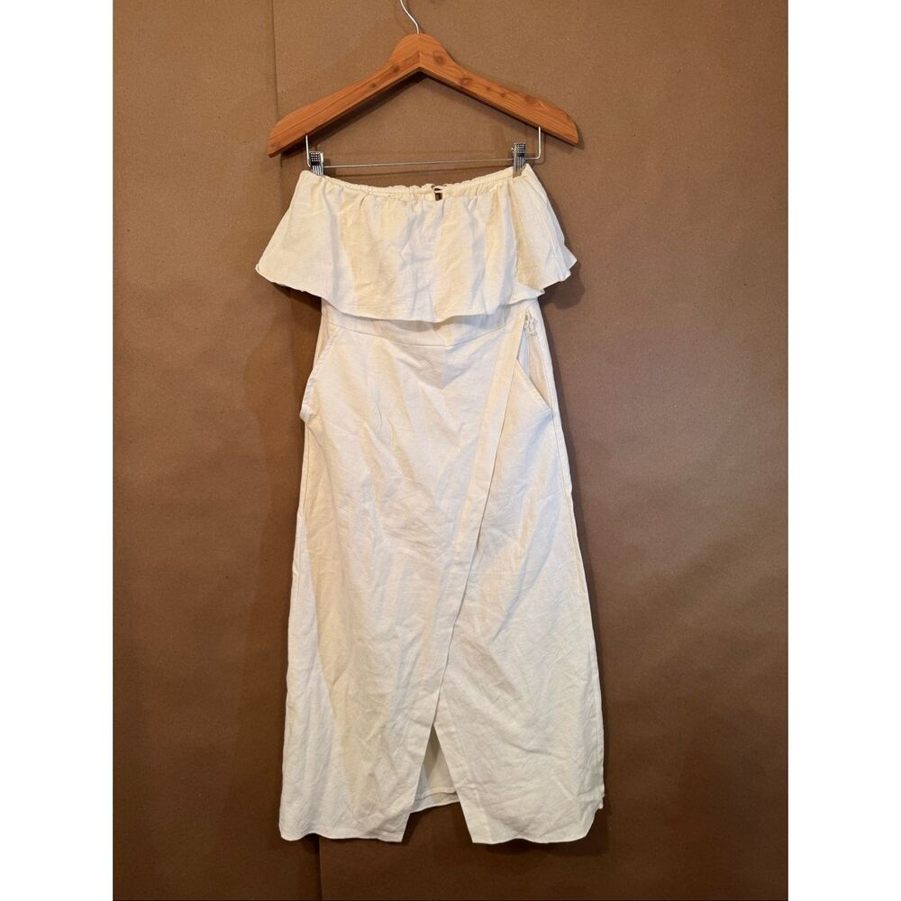 Vix Paula Hermanny Linen Blend Strapless Dress MSRP:$268-498 *note